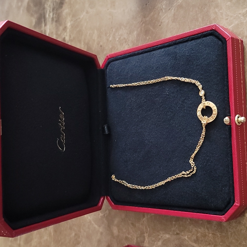 Cartier rose gold love neglace. Worn only once
